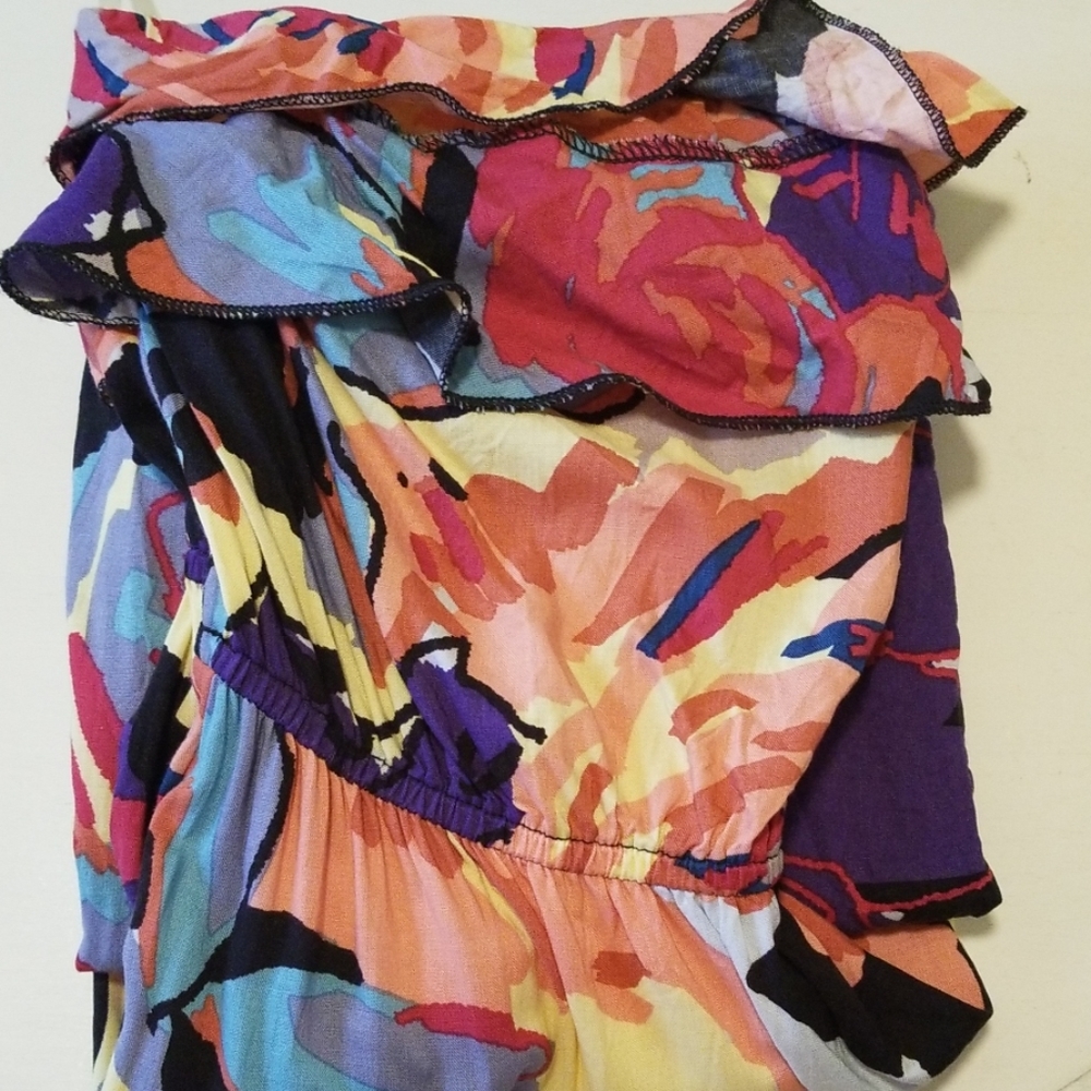 **2 for $20** Colorful strapless maxi dress